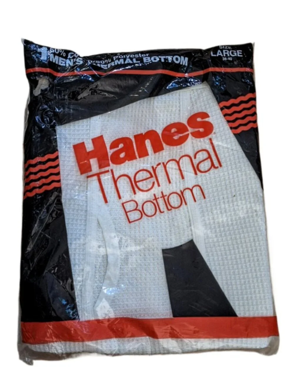 Share Vintage 1987 Hanes Men's Thermal Bottom Waffle Base Layer Sz Large 38-40